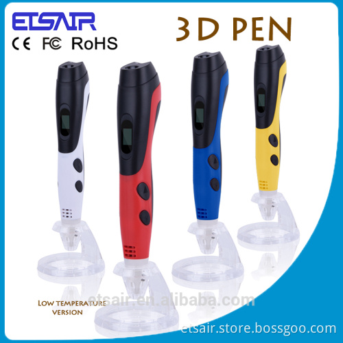 2017 New Promotion Gift Plastic Digital 3D Printing Pen with Safety Holder for Boy